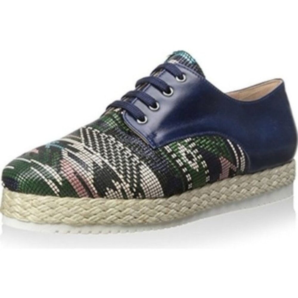Women's Chaniotakis Tapestry Platform Oxford Espadrille Sneakers Size 7 - Picture 6 of 8